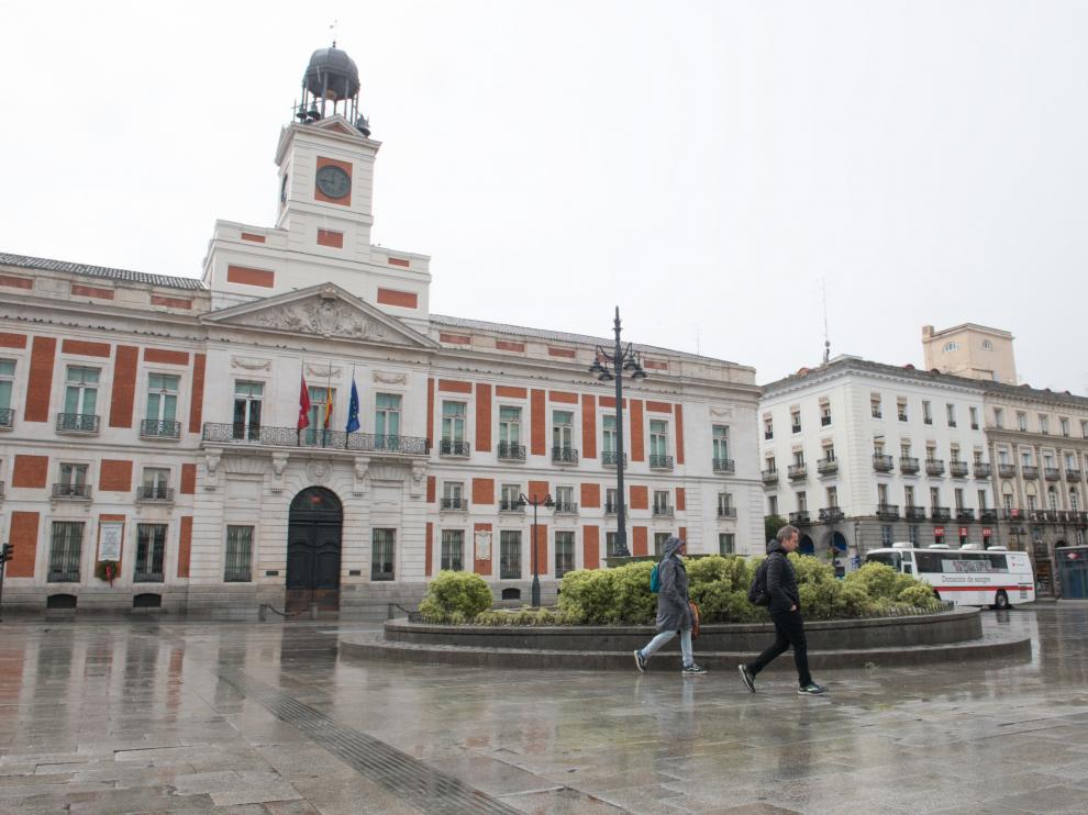 Calles de Madrid vacías por la amenaza del coronavirus