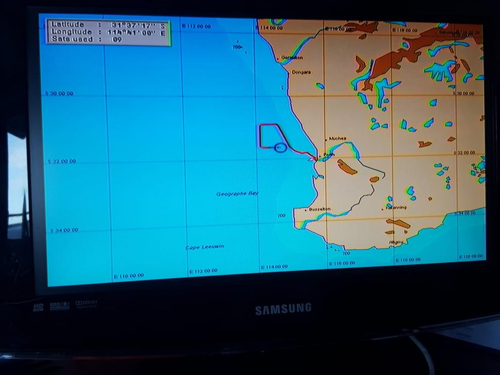 El recorrido del crucero mostrando cómo ha tenido que darse la vuelta.