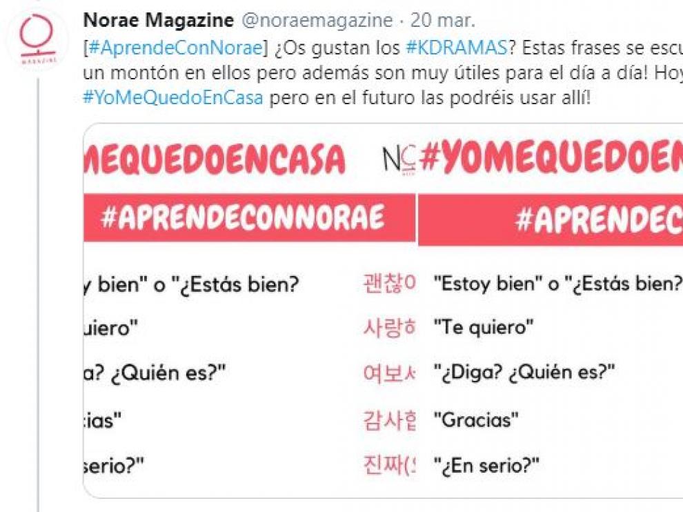 Una de las propuestas de Norae Magazine para entretenerse estos días.