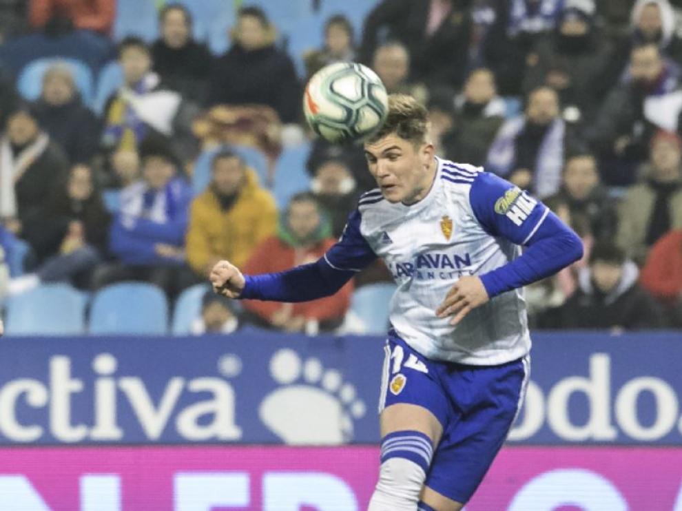 Gol de Guti al Sporting de Gijón, el 7 de enero pasado en La Romareda. Un tanto ganador del canterano en la victoria final por 2-0.