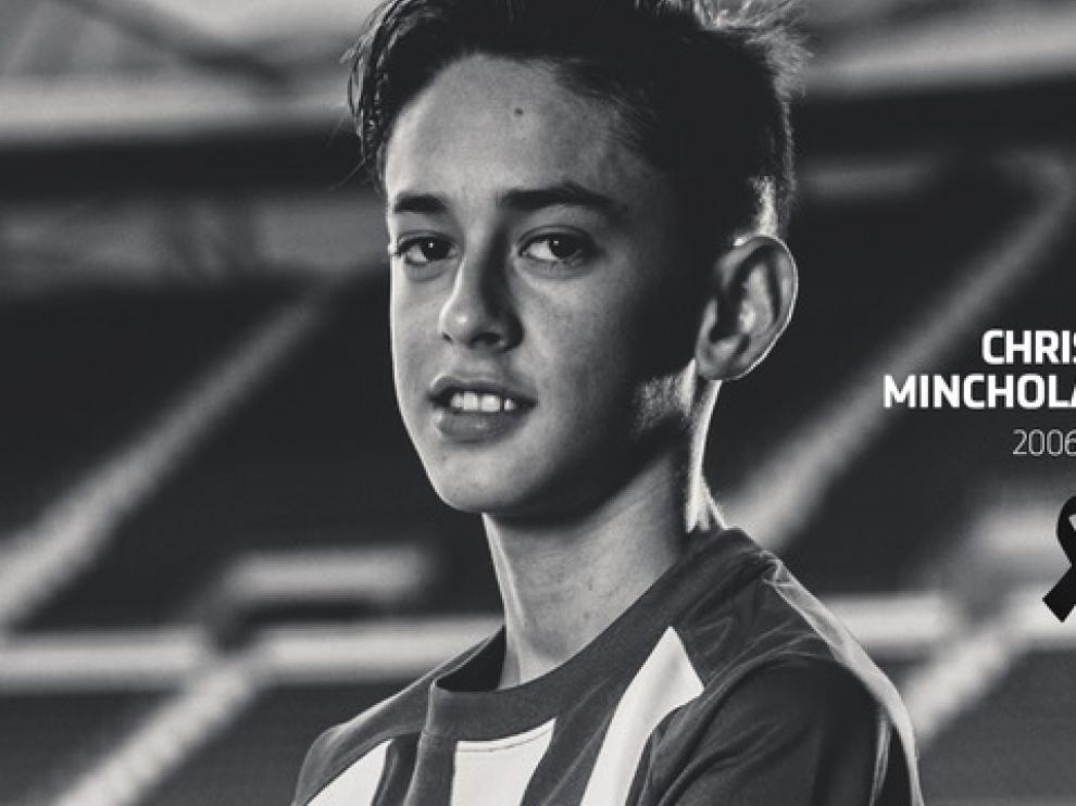 El canterano del Atlético de Madrid Christian Minchola.