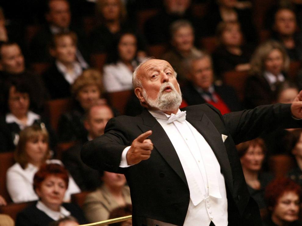 Krzysztof Penderecki, en un concierto en Lubliana en 2009.