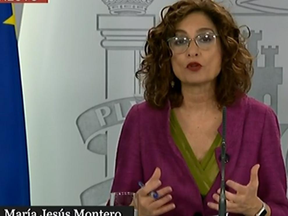 La ministra portavoz, María Jesús Montero