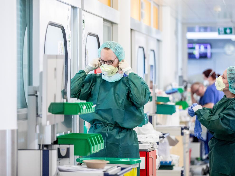 Sanitarios alemanes, en un hospital del norte del país