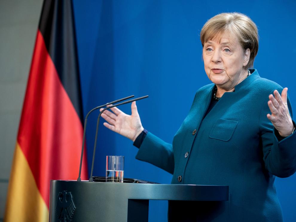 FILE PHOTO: German Chancellor Angela Merkel statement on the spread of the new coronavirus disease (COVID-19) in Berlin