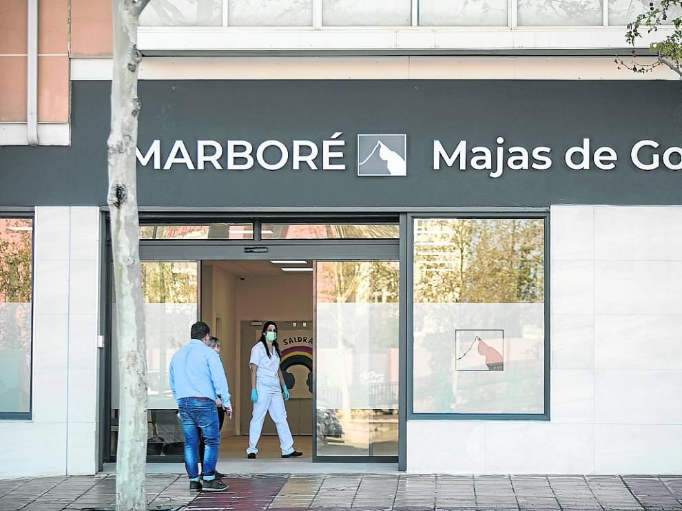 Exterior del centro de Parque Goya para pacientes mayores que se recuperan tras recibir el alta