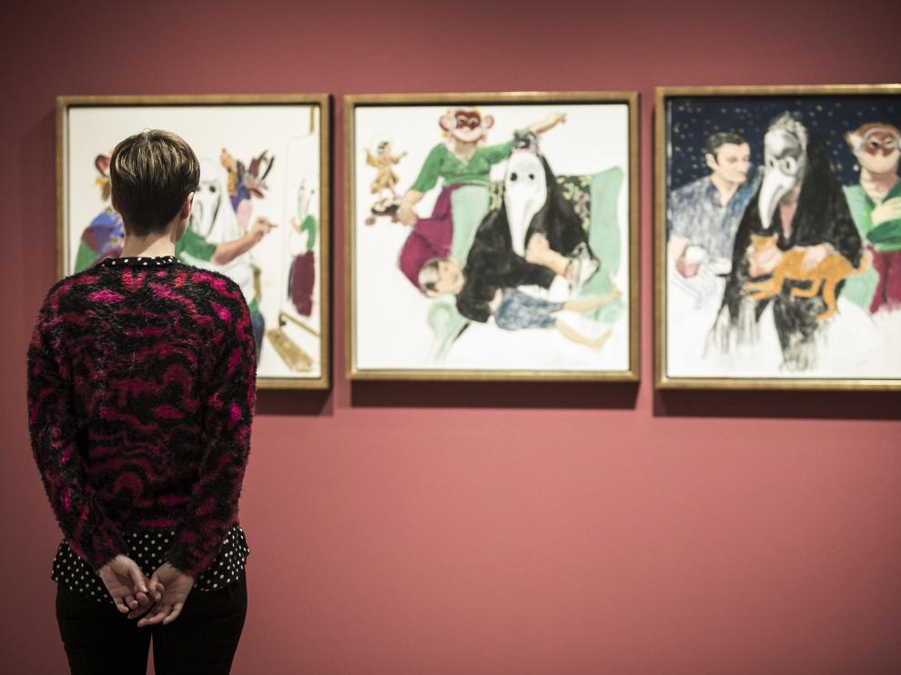 Vista de la exposición de Paula Rego en el Museo Goya de la Fundación Ibercaja