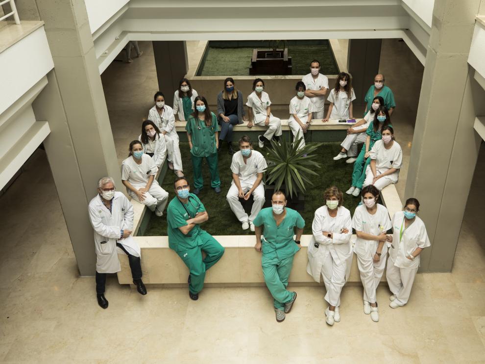 Miembros de los proyectos IIS Aragón, en el Hospital Clínico Universitario Lozano Blesa de Zaragoza