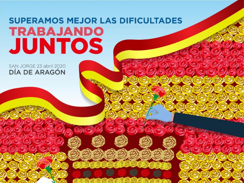Cartel de San Jorge del Ayuntamiento de Teruel.