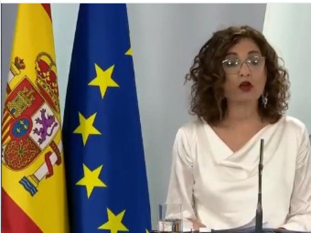 La ministra portavoz, María Jesús Montero