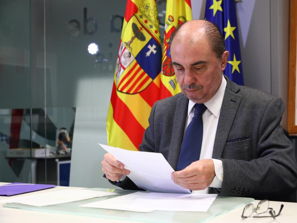 El presidente del Gobierno de Aragón, Javier Lambán