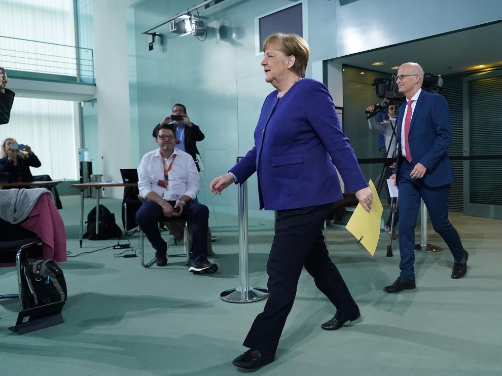La canciller Angela Merkel el pasado jueves en Berlín.
