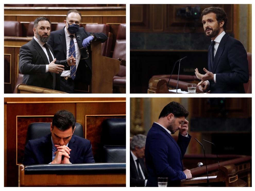 Abascal, Casado, Sánchez y Rufián en el Congreso