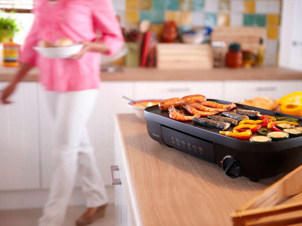 Este 'gadget' de Philips permite cocinar a la plancha y a la parrilla.