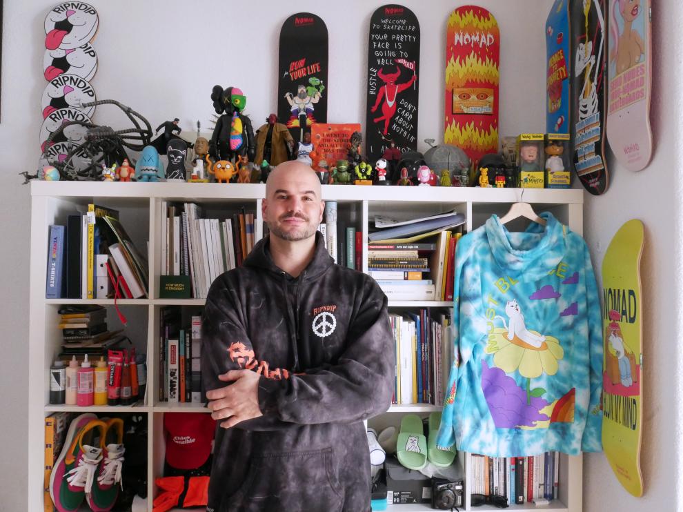 Mathías Andrés es un diseñador de Zaragoza que muestra su arte en la popular firma estadounidense Ripndip.