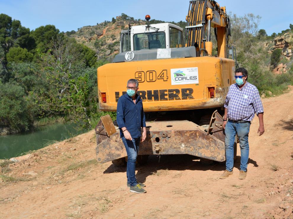 Visita del concejal de Deportes, Kiko Lahoz, a las obras.