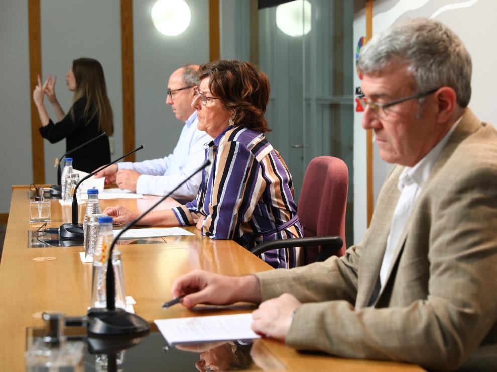 Rueda de prensa del Gobierno de Aragón sobre la evolución de la pandemia en las residencias