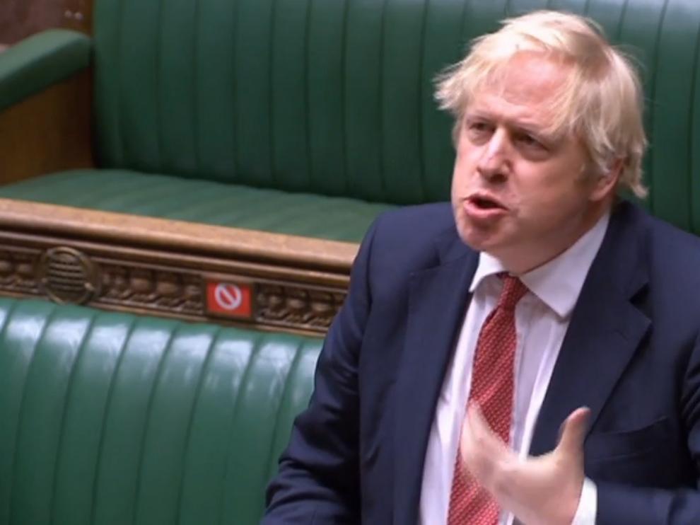 British Prime Minister Boris johnson presents plans on easing lockdown