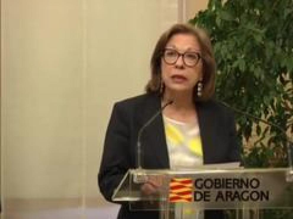 La hasta hora consejera de Sanidad del Gobierno de Aragón, ha anunciado en una rueda de prensa urgente la dimisión de su cargo.