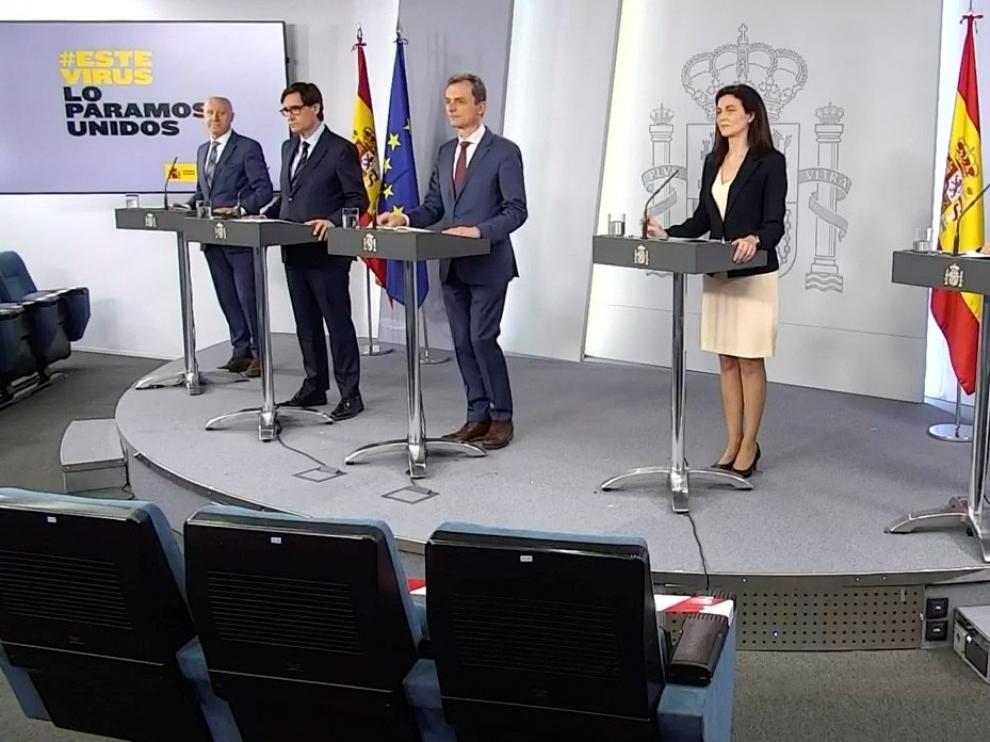 Rueda de prensa en Moncloa
