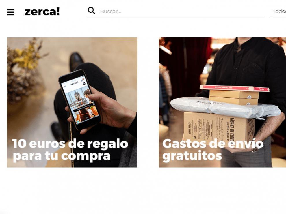 ‘Zerca!’ permite la venta online de comercios de proximidad de todo Aragón.