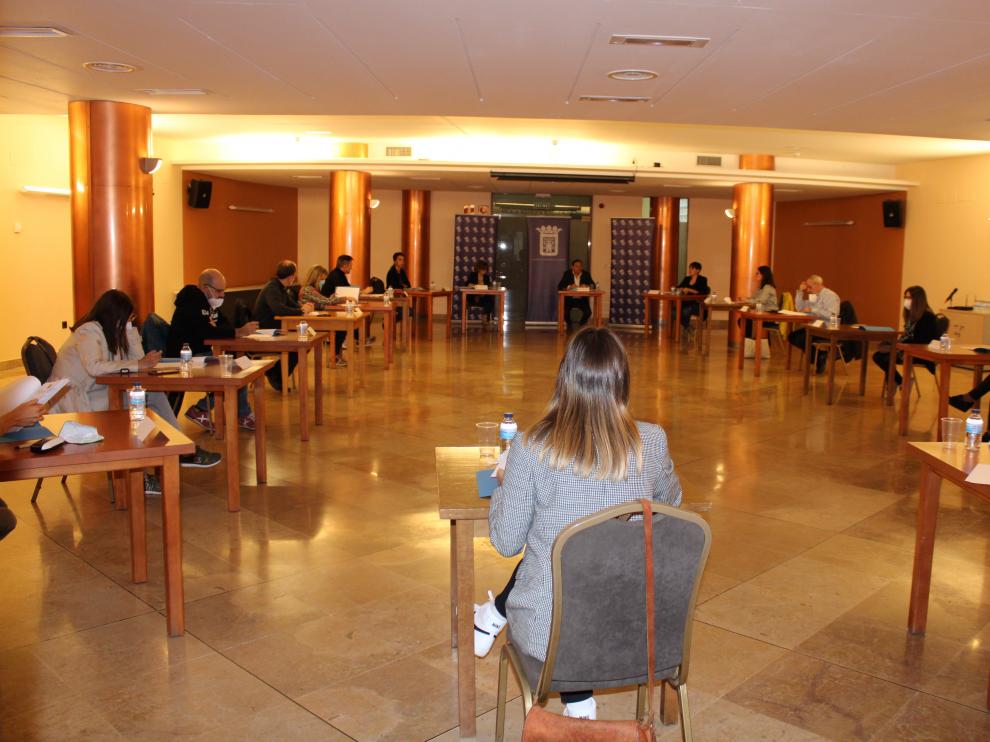 Agentes sociales reunidos en la primera mesa técnica que se ha celebrado en Tarazona.