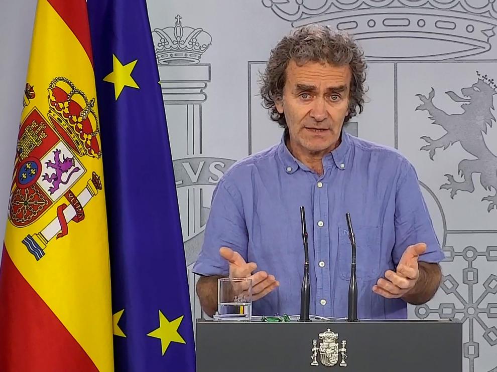 Fernando Simón, en la rueda de prensa de este sábado.