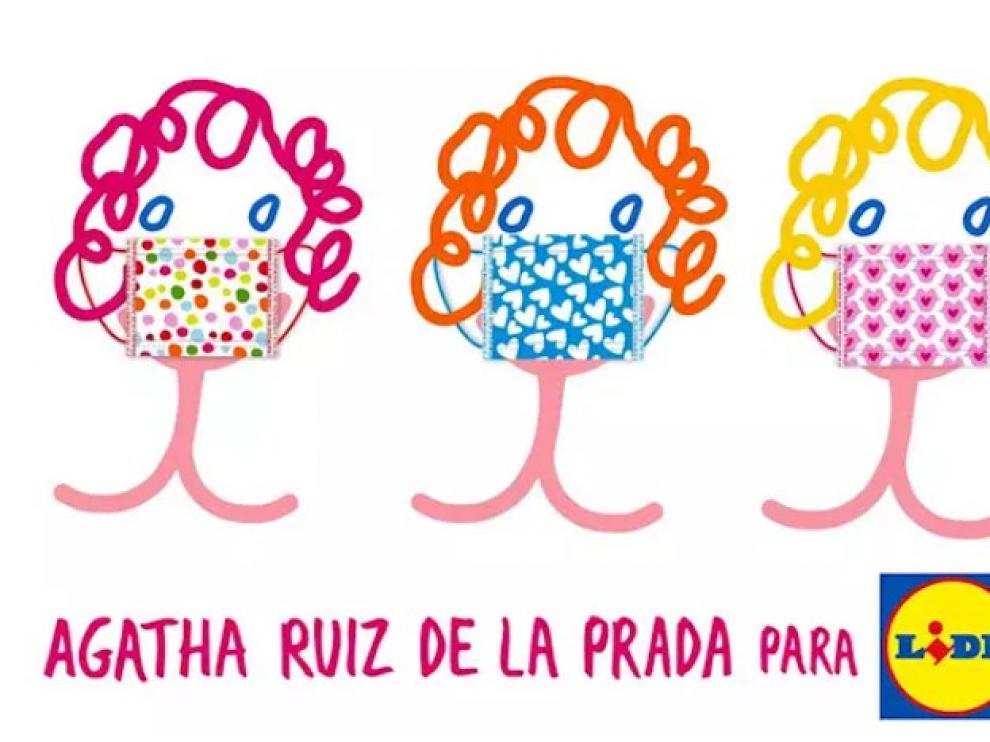 Lidl y Agatha Ruiz de la Prada lanzan una colección de mascarillas solidarias.