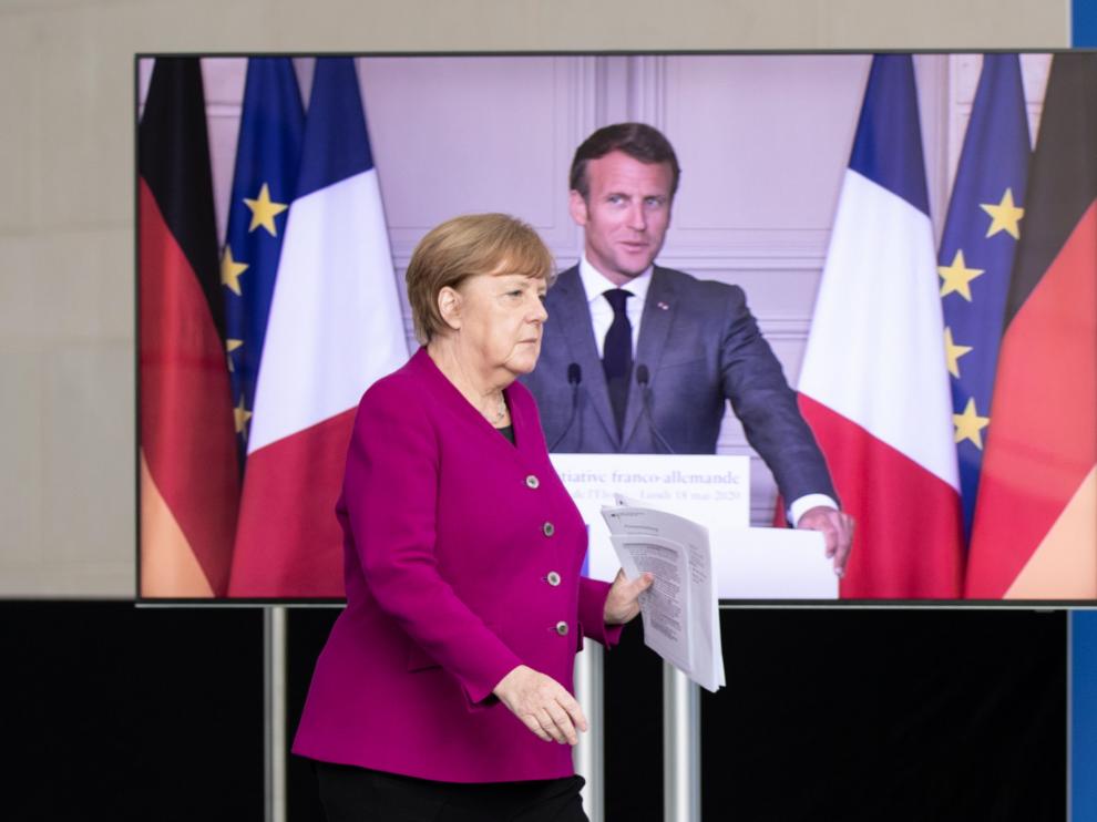 Merkel y Macron en rueda de prensa
