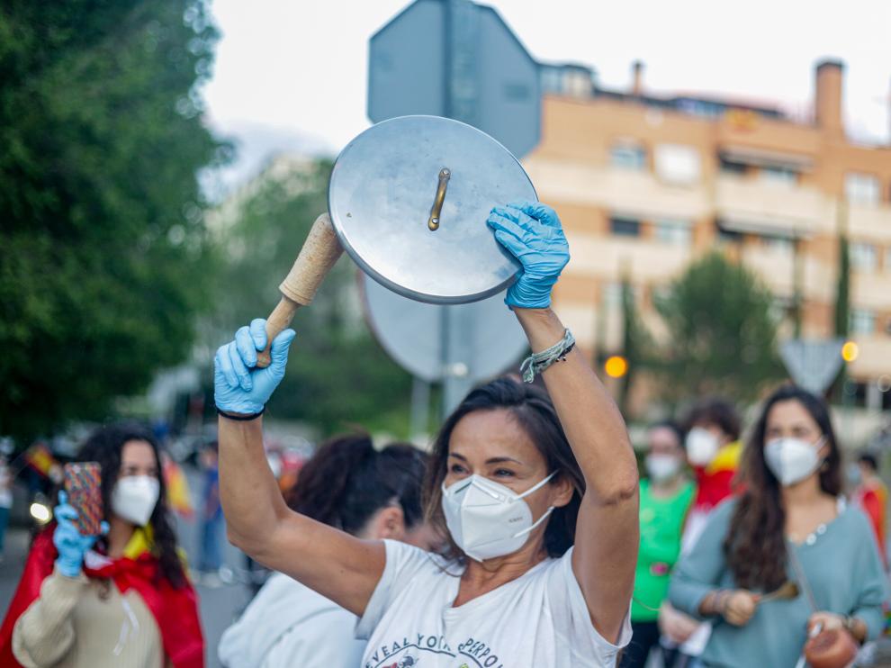 Protestas por la gestión del Gobierno de la crisis sanitaria.