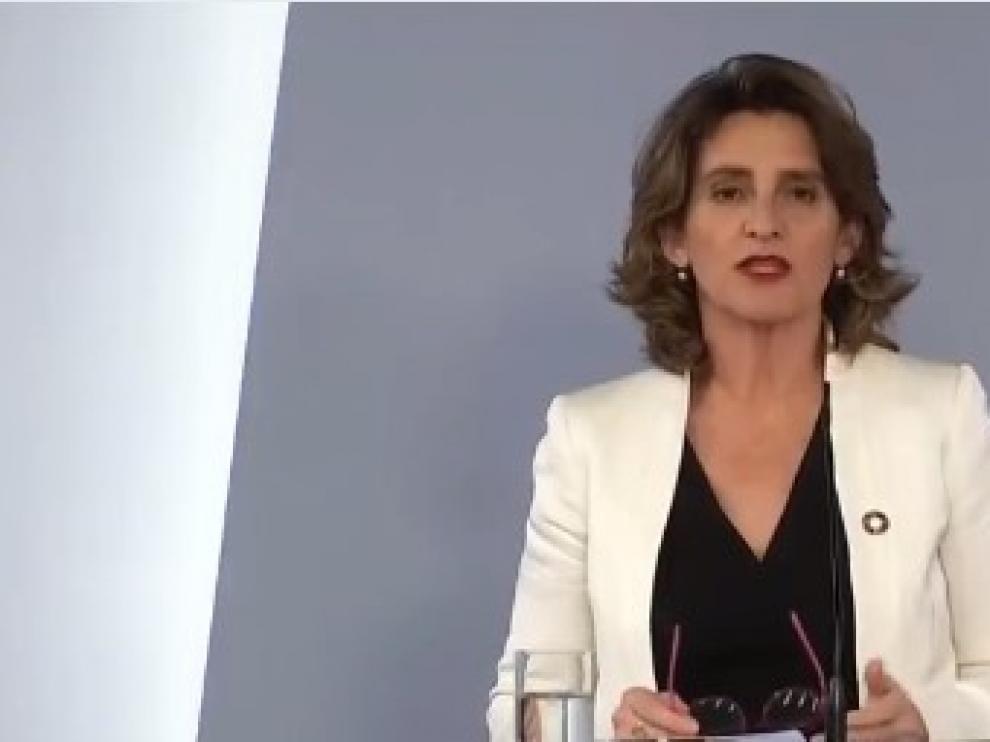 La vicepresidenta cuarta y ministra para la Transición Ecológica y el Reto Demográfico, Teresa Ribera