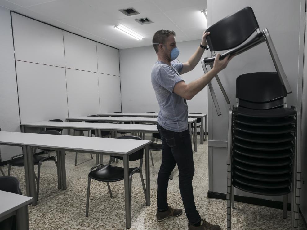 En el Centro de Formación Avanza de Zaragoza preparan la vuelta de los alumnos a la aulas