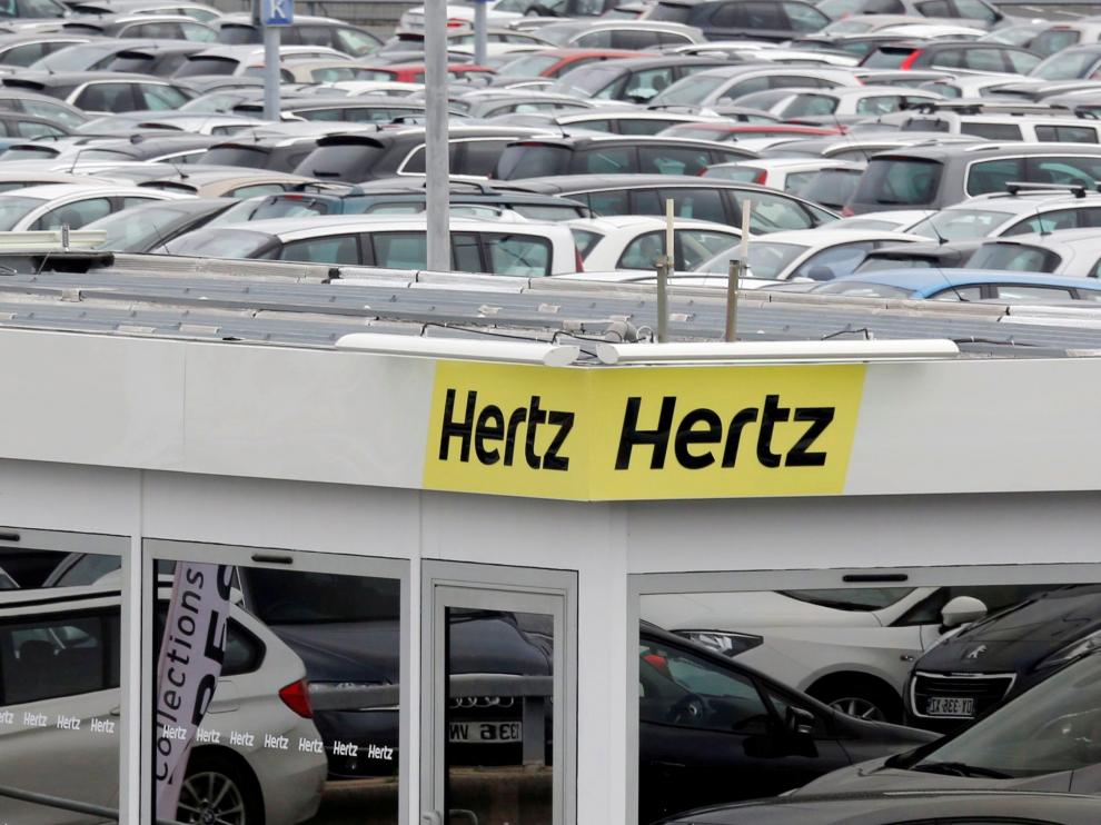 Imagen de la compañía Hertz en el aeropuerto de Merignac, en Burdeos (Francia).