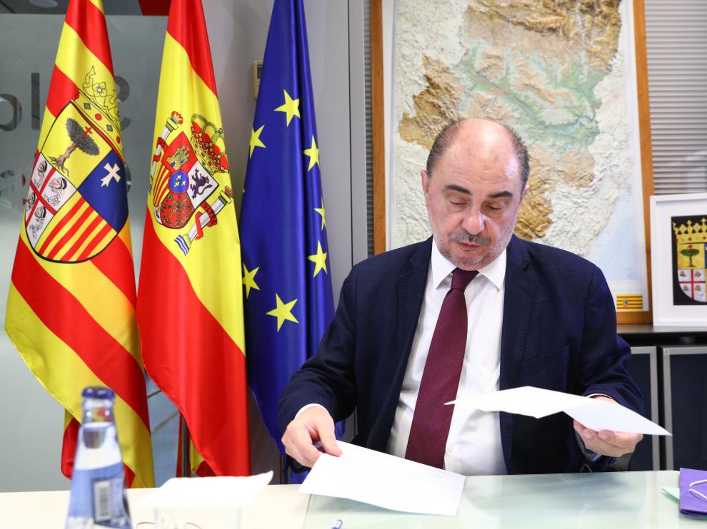 El presidente Javier Lambán ha mantenido una reunión con Pedro Sánchez