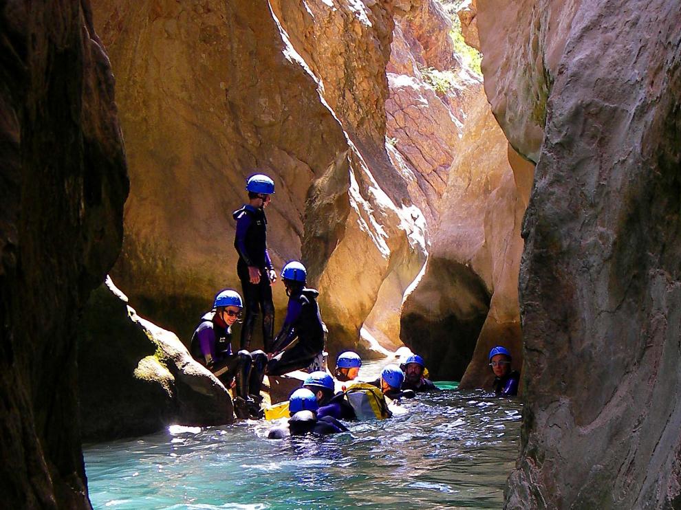 Estrechos del barranco de la Peonera.