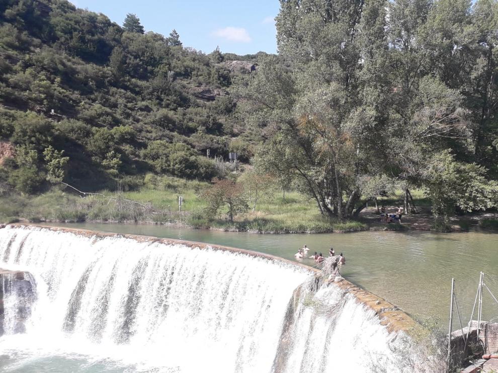El popular Salto del Bierge en el río Alcanadre