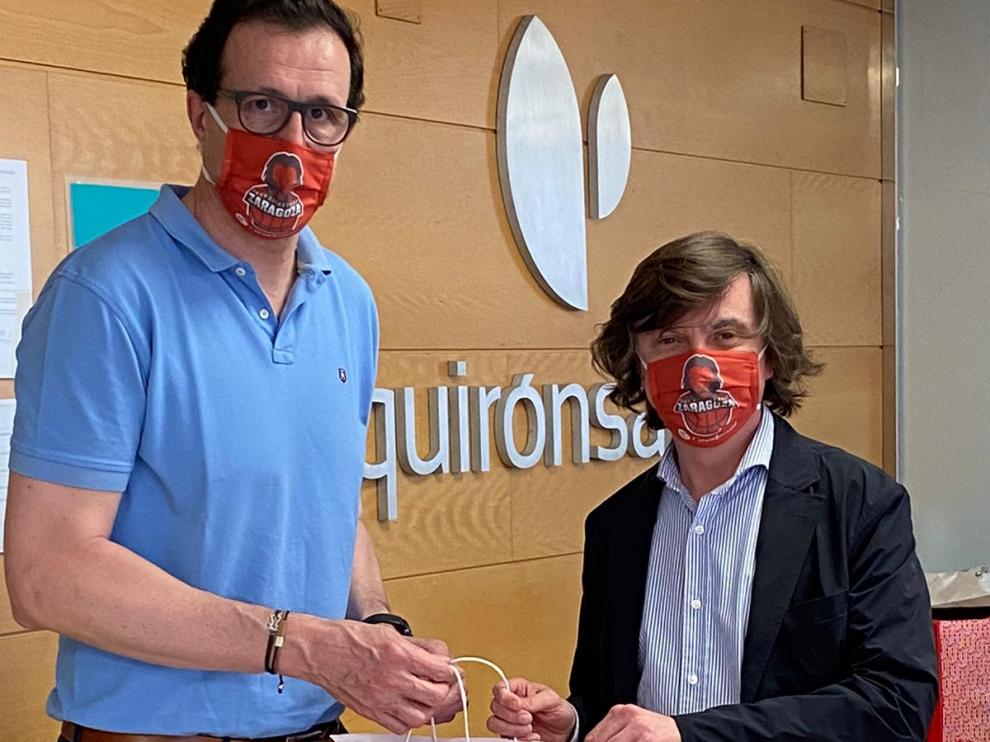 Casademont Zaragoza entrega 100 mascarillas en el hospital Quirónsalud