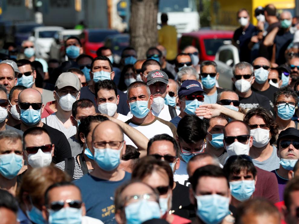 Protestas de trabajadores de Nissan en Barcelona