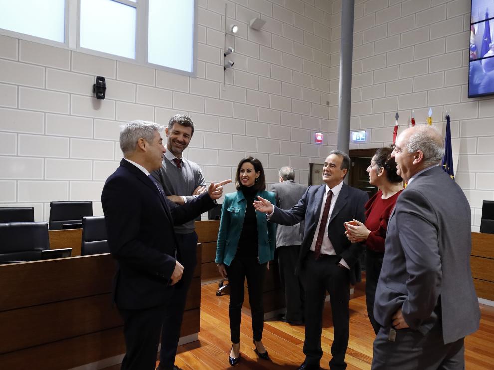 Reunión en la Diputación Provincial de Zaragoza