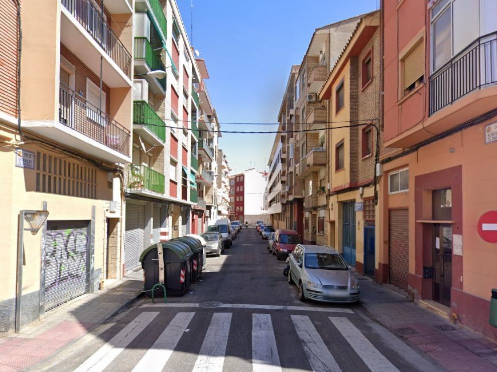 Calle de Berenguer de Bardají, en el barrio de Delicias de Zaragoza.