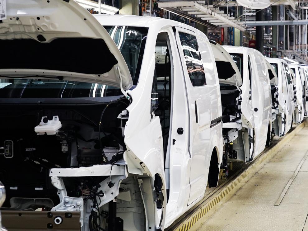 Cadena de montaje de la fábrica de Nissan en Barcelona.