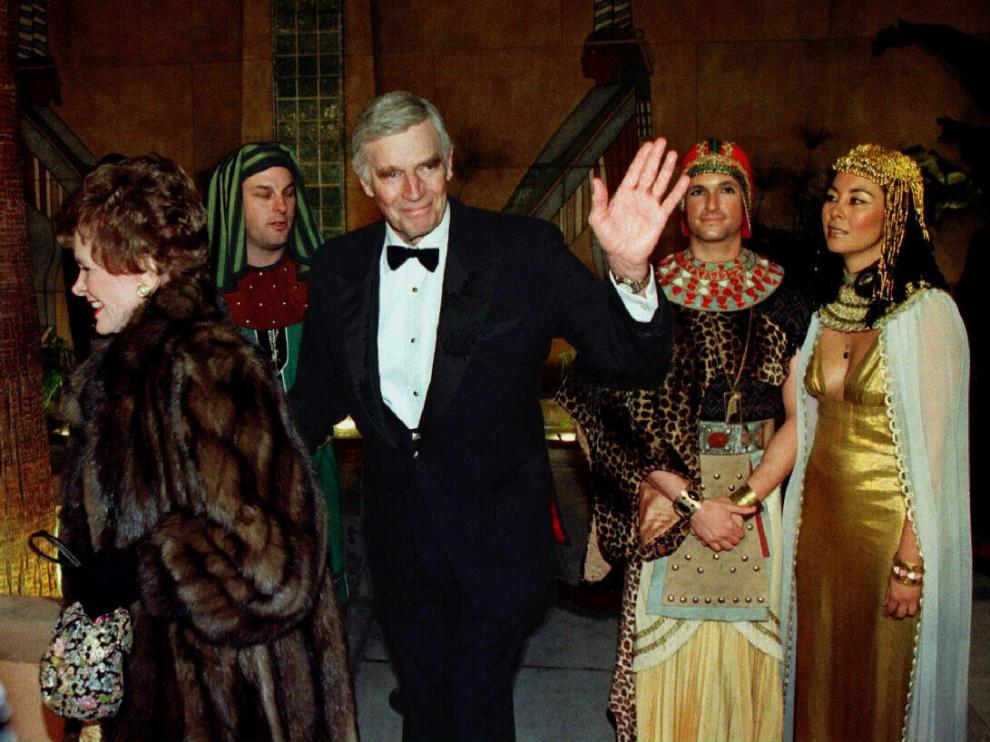 Charlton Heston en la reinuguración del Egyptian Theatre de Los Angeles en 1998.