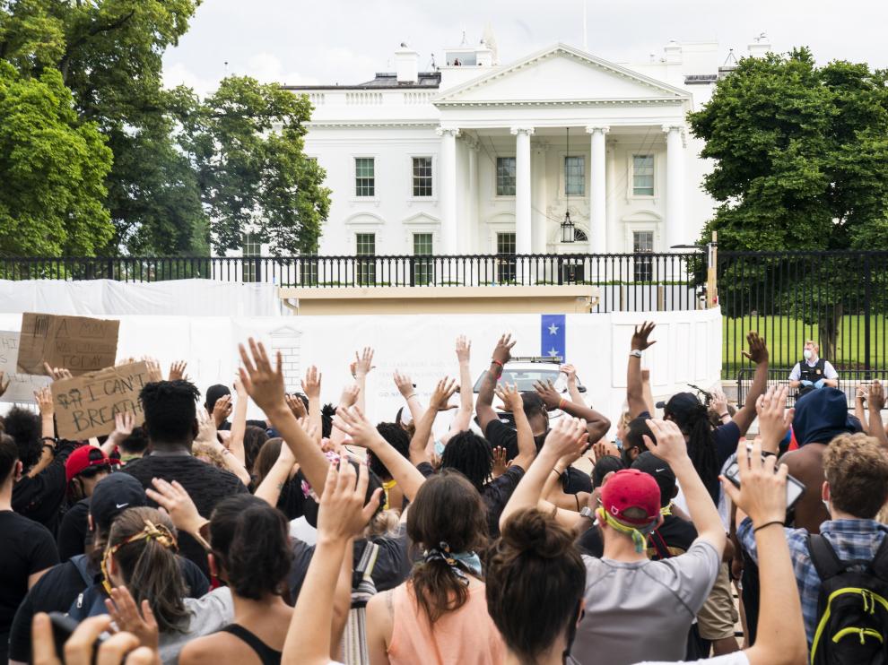 Protesta a las puertas de la Casa Blanca