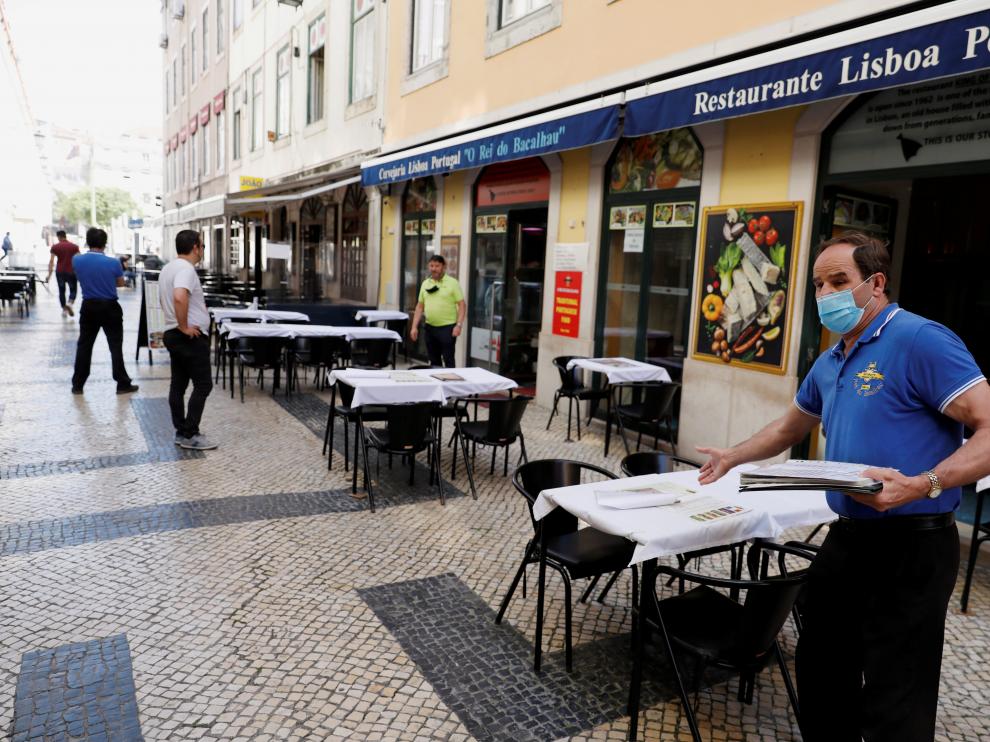 Un restaurante en el centro de Lisboa.
