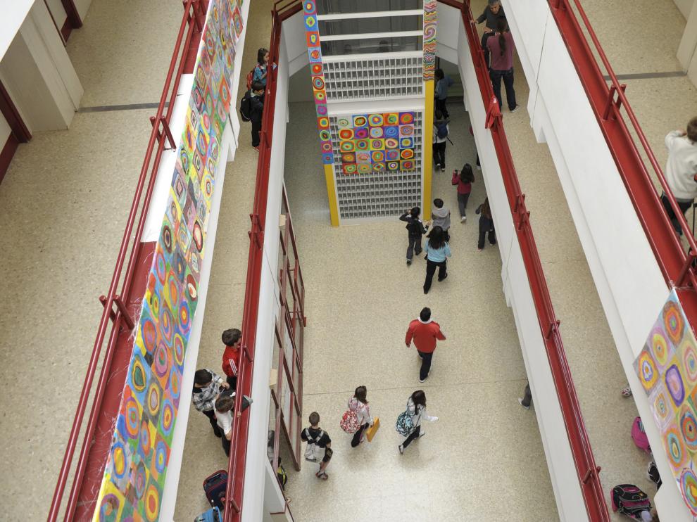 Imagen interior del colegio de la Fuenfresca de Teruel.