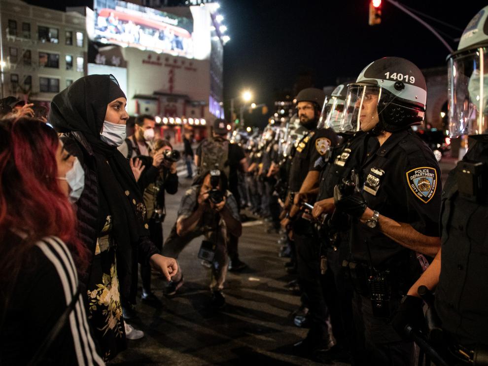 Protesta en las calles de Nueva York por la muerte de George Floyd