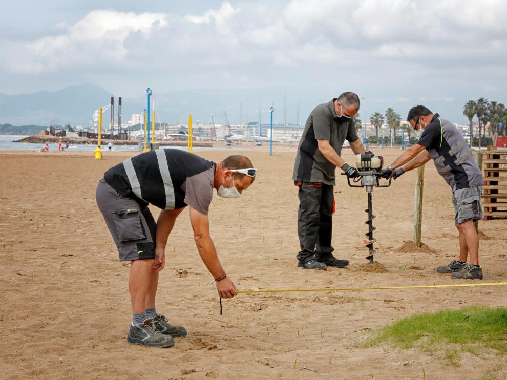 Sistema de sensores para regular aforo en la playa de Salou