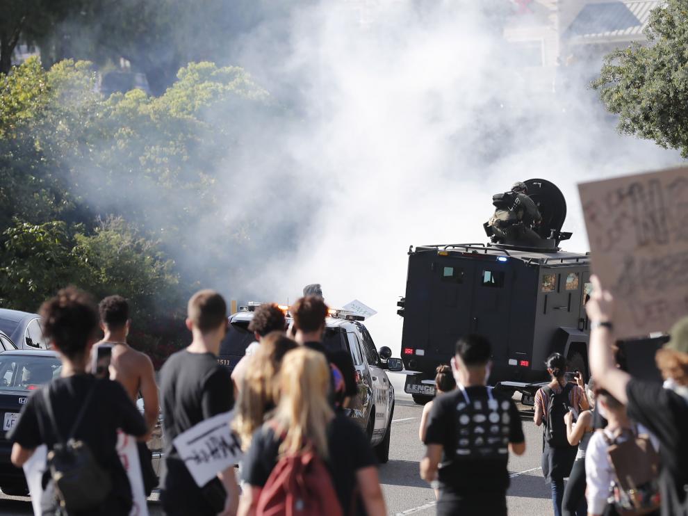 Police abuse protest in wake of George Floyd death in Minneapolis