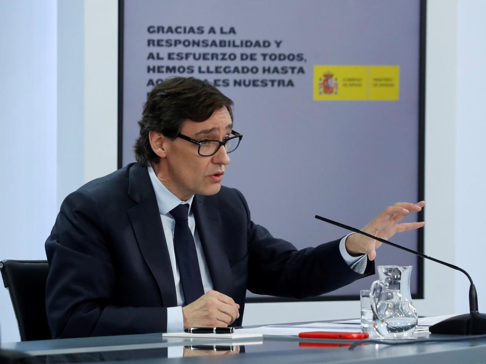 El ministro de Sanidad, Salvador Illa, comparece tras el Consejo de Ministros