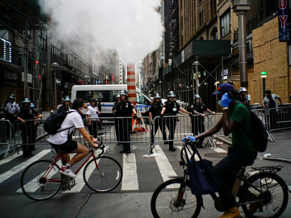 Protest against the death in Minneapolis police custody of George Floyd, in New York